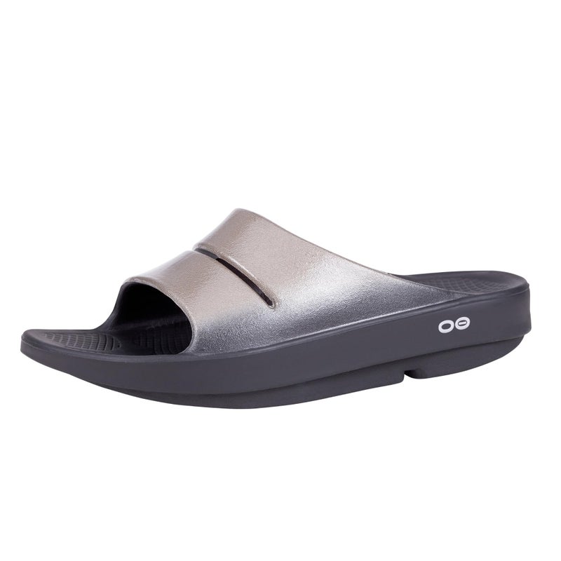 OOFOS OOahh Luxe Recovery Slide, Latte - Womenâ€™s Size 9 - Image 1